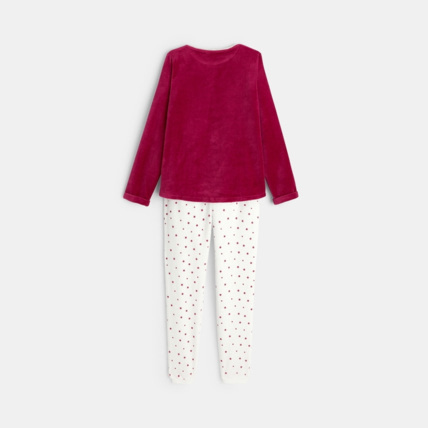Avis Pyjama 2 pièces en velours motif étoilé violet fille OKAIDI 3