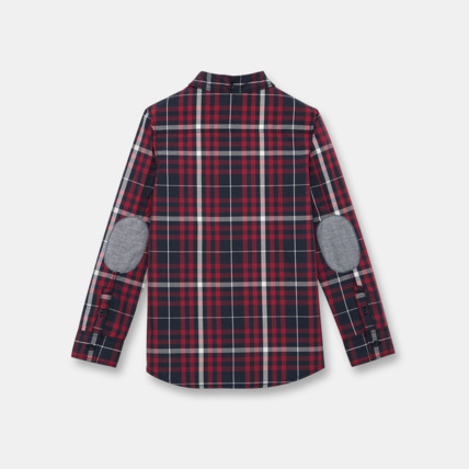 Avis Chemise popeline à carreaux orange garçon OKAIDI 2