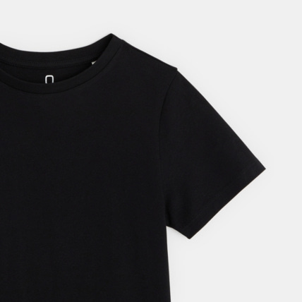 Avis T-shirt basique manches courtes noir garçon OKAIDI 2