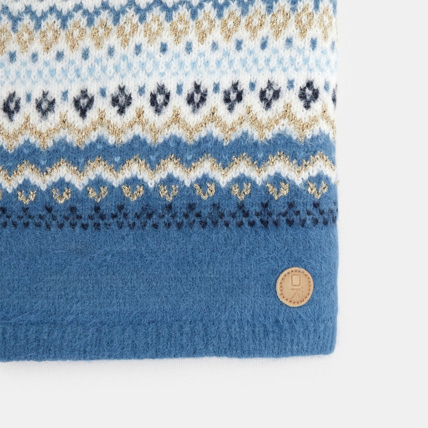 Avis Snood fluffy à motifs en jacquard blanc fille OKAIDI 2