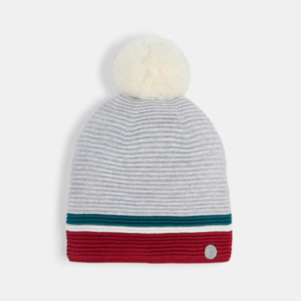 Avis Bonnet à pompon gris fille OKAIDI 1
