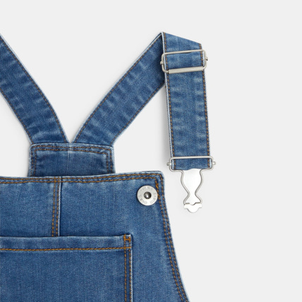 Avis Robe-salopette en jean bleue fille OKAIDI 2