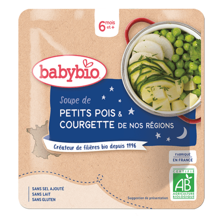 Avis Soupe de Petits pois & Courgette de nos Régions Babybio 1