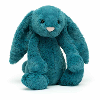 Avis Peluche Lapin Bashful Bunny Medium - Mineral Blue Jellycat 1