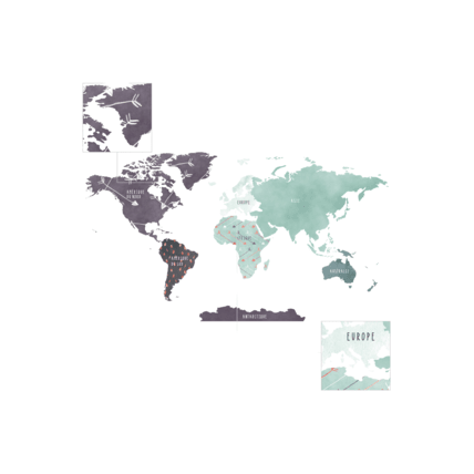 Avis Sticker carte du monde menthe Mon Lit Cabane 2