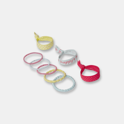 Avis Elastiques fantaisie (lot de 8) jaune fille OKAIDI 1