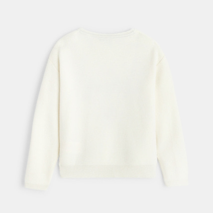 Avis Pull de Noël col rond blanc fille OKAIDI 4