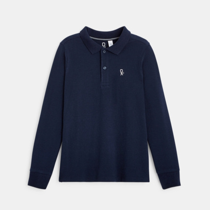 Avis Polo manches longues bleu garçon OKAIDI 2