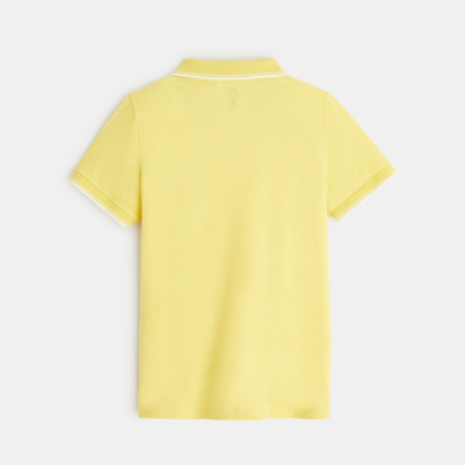 Avis Polo maille piquée manches courtes jaune garçon OKAIDI 4