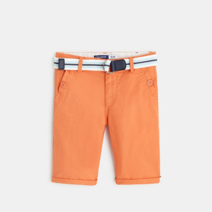 Avis Bermuda slim maille fantaisie orange garçon OKAIDI 1