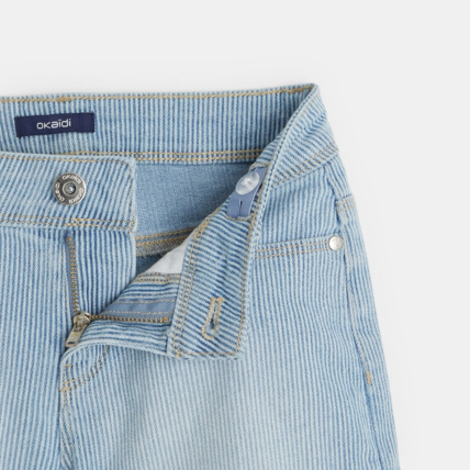 Avis Short en jean brodé bleu fille OKAIDI 2