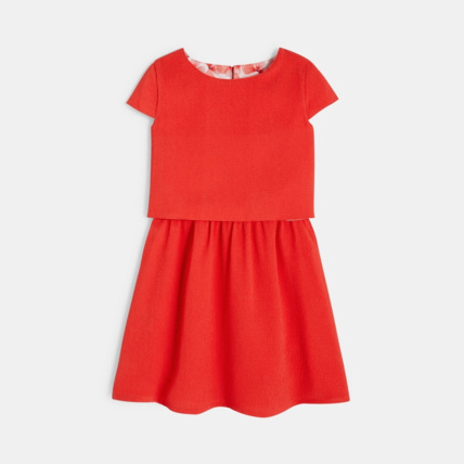 Avis Robe crêpée + Top réversible rouge fille OKAIDI 2