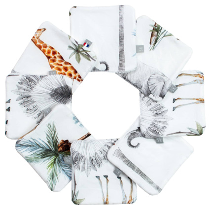Avis Lingettes lavables en bambou 8 pièces, Safari Sevira Kids 1