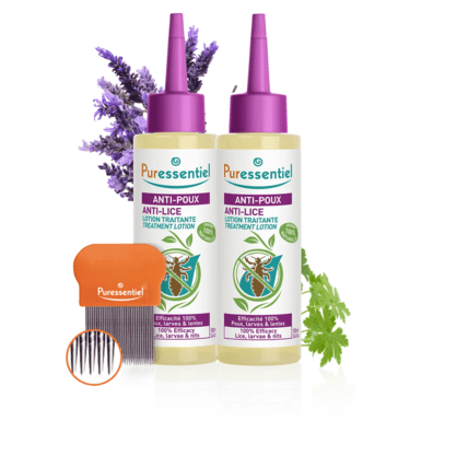 Avis Lot de 2 lotion traitante anti-poux avec peigne PURESSENTIEL 1