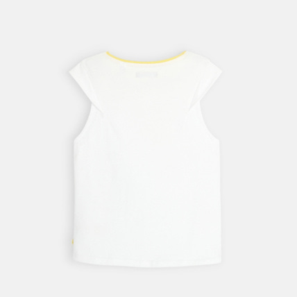 Avis T-shirt à message et sequins jaune fille OKAIDI 3