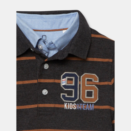Avis Polo jersey rayé gris garçon OKAIDI 3