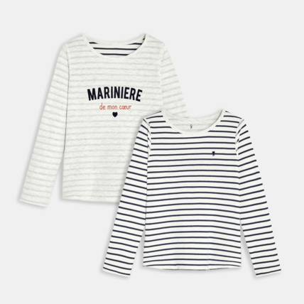 Avis Marinière réversible bleu fille OKAIDI 1