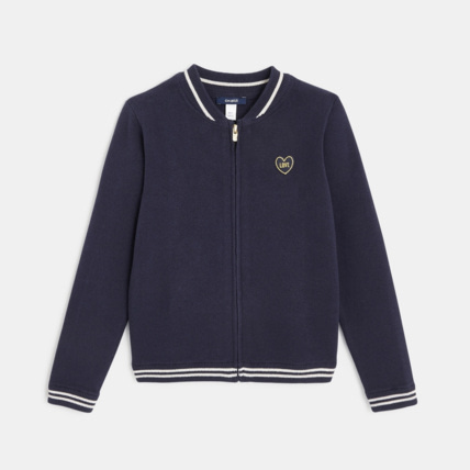Avis Teddy zippé en maille bleu fille OKAIDI 1