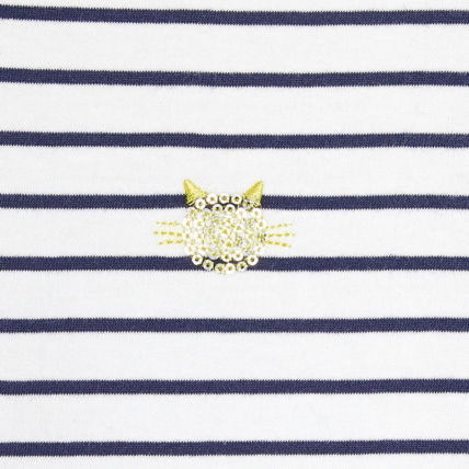 Avis T-shirt rayé fantaisie bleu fille OKAIDI 3
