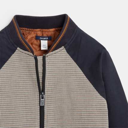Avis Blouson teddy à petits carreaux blanc garçon OKAIDI 3