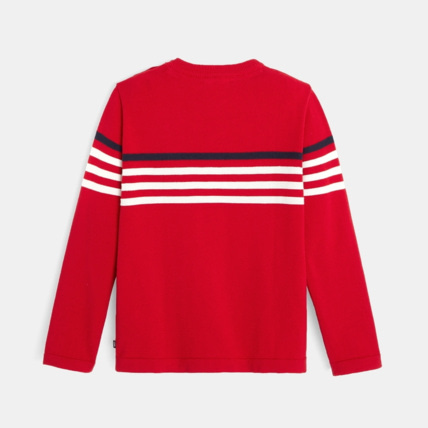 Avis Pull coton à rayures rouge garçon OKAIDI 3