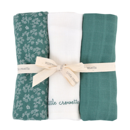 Avis Lot de 3 langes bébé coton bio little crevette 8