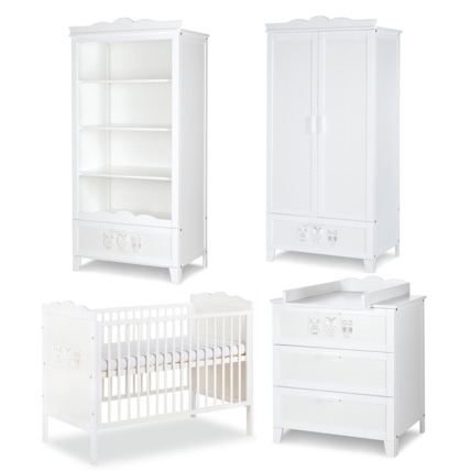 Avis Chambre bébé complète lit + commode à langer + armoire et bibliothèque MARSELL Mon Mobilier Design 1