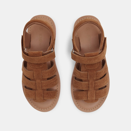 Avis Sandales mix matière cuir à scratch beige garçon OKAIDI 2