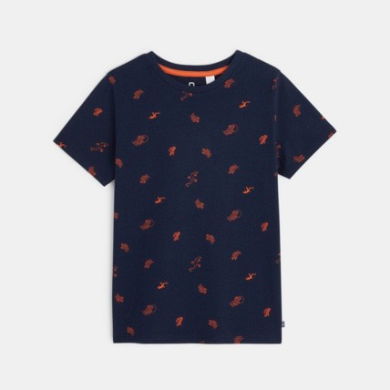 Avis T-shirt imprimé de petits motifs cactus bleu garçon OKAIDI 2