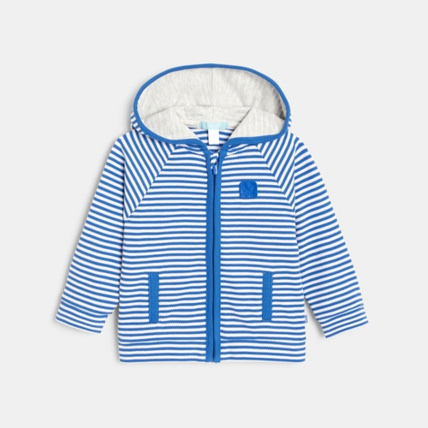 Avis Sweat zippé en maille rayée crabe OBAÏBI 1