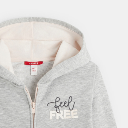 Avis Sweat zippé à capuche gris fille OKAIDI 3