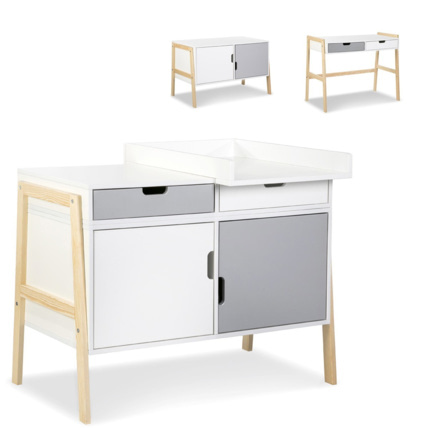 Avis Commode à langer bébé évolutive en bureau et meuble bas HUGO KLUPS 2