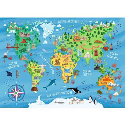 Avis Puzzle Carte du monde des monuments - de 6 ans RAVENSBURGER 2