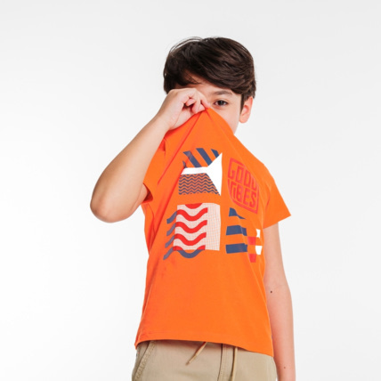 Avis T-shirt flammé motif sport orange garçon OKAIDI 1