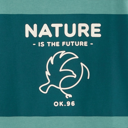 Avis Sweat-shirt à message "nature is the future" vert garçon OKAIDI 3