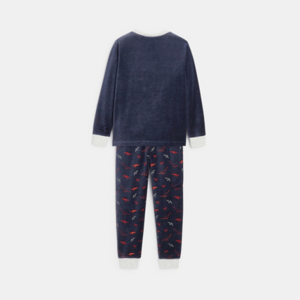 Avis Pyjama 2 pièces en velours thème dinosaure bleu garçon OKAIDI 4