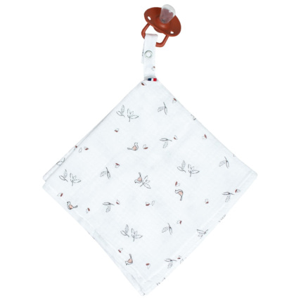 Avis Doudou lange attache tétine en gaze de coton, Melody Sevira Kids 1