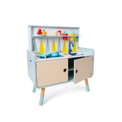 Avis Cuisine enfant équipée 2 en 1 en bois Play Furniture HAPE 1