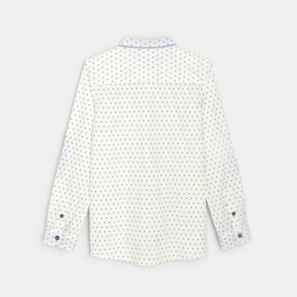 Avis Chemise en popeline à petits motifs jaune garçon OKAIDI 2