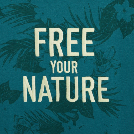 Avis T-shirt à message "Free your nature" bleu garçon OKAIDI 3
