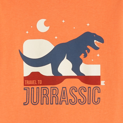 Avis Pyjama jersey dinosaures phosphorescent orange garçon OKAIDI 3