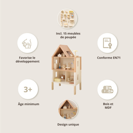 Avis Maison de poupées en bois Miel Petite Amélie 4