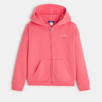 Avis Sweat-shirt uni à capuche rose fille OKAIDI 2