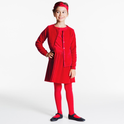 Avis Gilet pailleté rouge fille OKAIDI 1