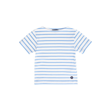 Avis Marinière "Hoëdic" KIDS - coton léger - Milk/Bleu Lobelia ARMOR-LUX 1