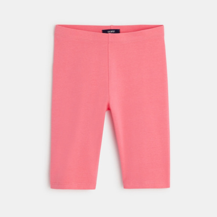 Avis Legging court en jersey uni rose fille OKAIDI 1
