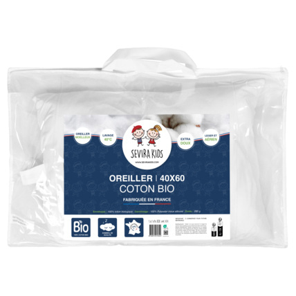 Avis Oreiller moelleux en coton bio Sevira Kids 3