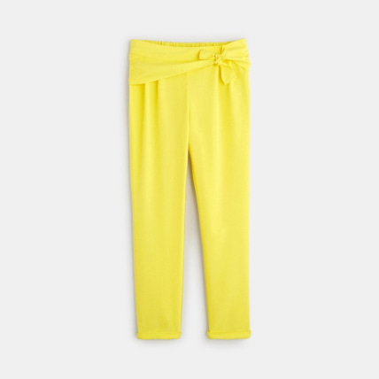 Avis Pantalon fluide uni jaune fille OKAIDI 1