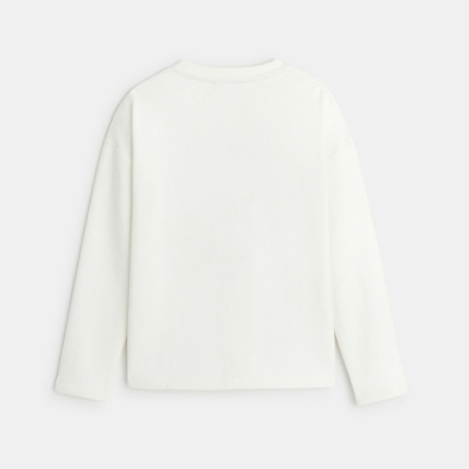 Avis Sweat-shirt brodé motif animalier blanc fille OKAIDI 4