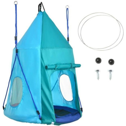 Avis Balançoire nid d'oiseau ronde avec tente amovible OUTSUNNY 1
